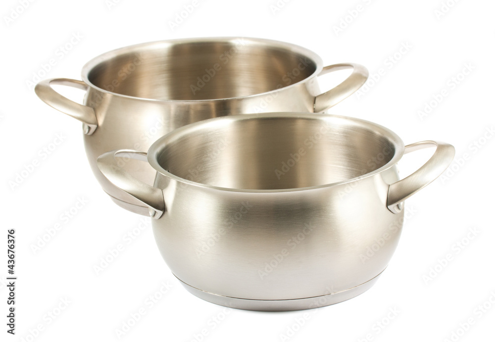 Two steel pans