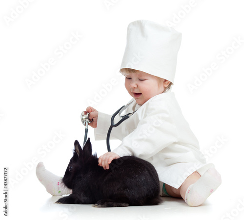 Adorable kid with clothes o...