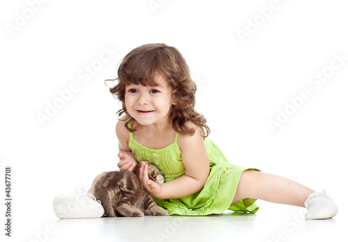 funny happy child playing w...