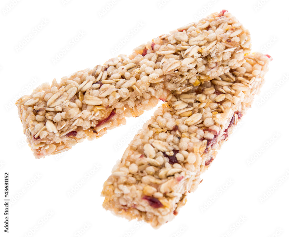 Two isolated Muesli Bars Two isolated Muesli Bars