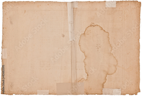 Uraltes antikes Papier ca. 300 Jahre alt