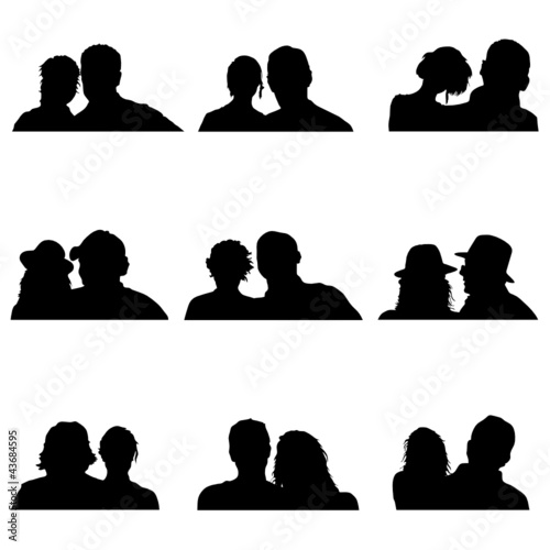 couple people vector silhouette illustration