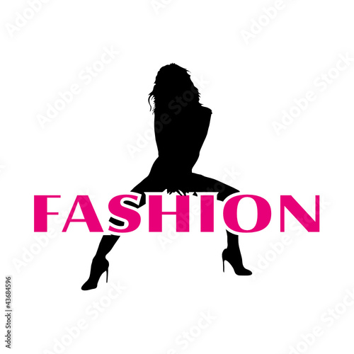 fashion and black girl vector silhouette illustration