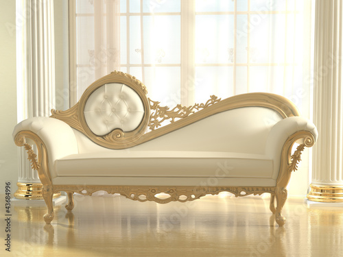 Luxurious sofa in modern interior apartment