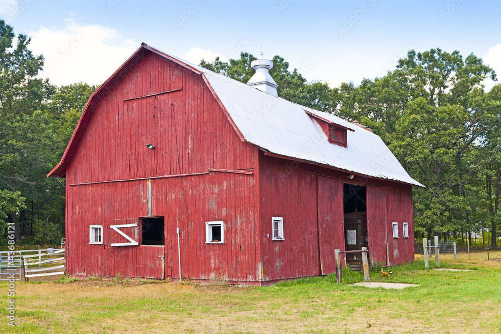 Countryside Landscape with Farm