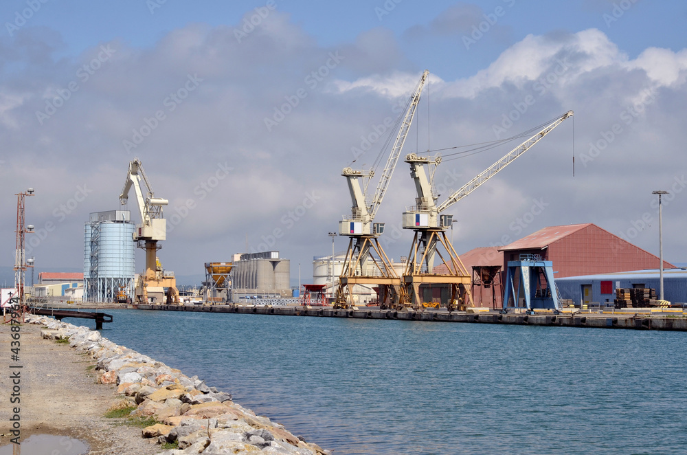 Naklejka premium Industrial port of Port-la-Nouvelle in France