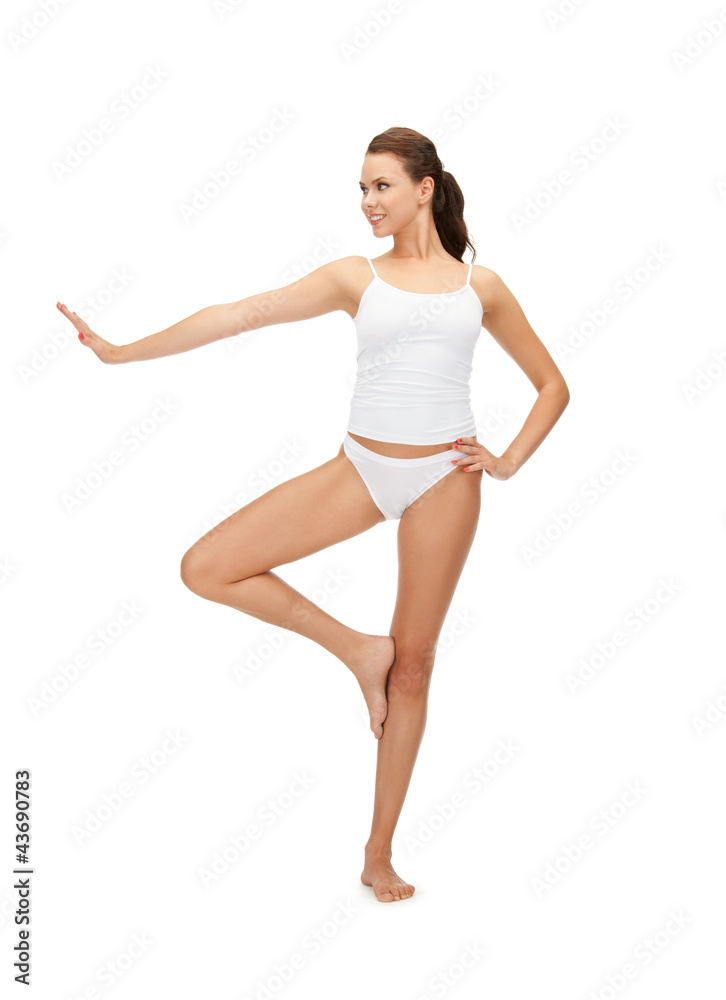 sporty woman in cotton undrewear sporty woman in cotton undrewear