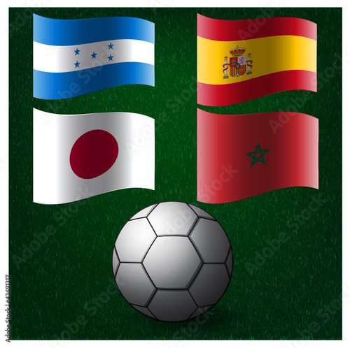 The flag of the country.