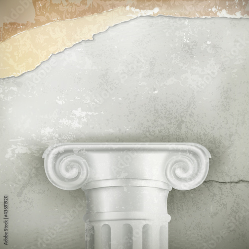 Column, vintage background