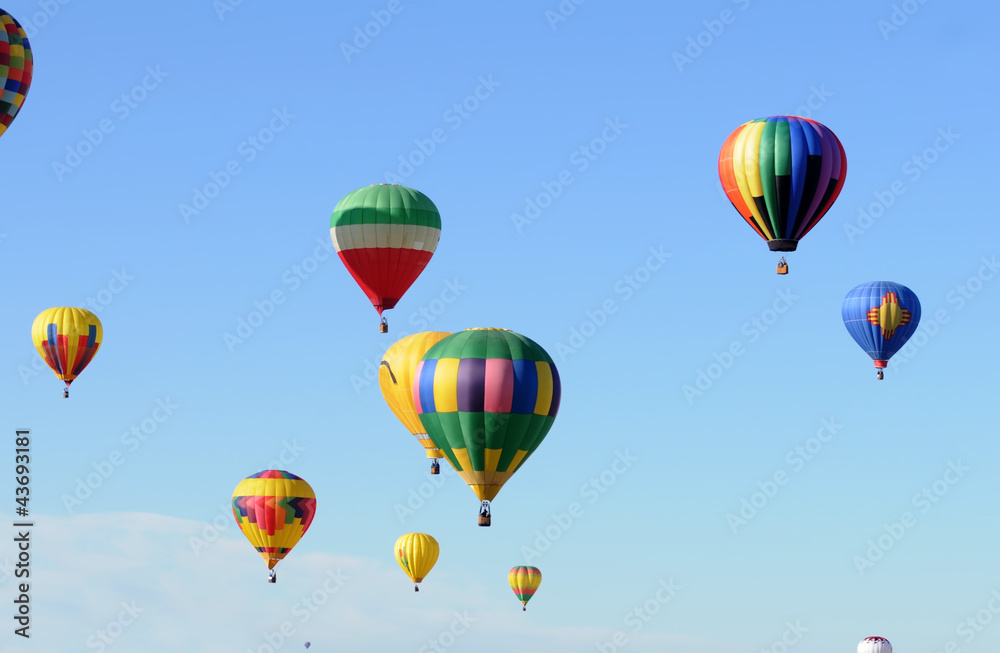 Fototapeta premium Hot air balloons in flight