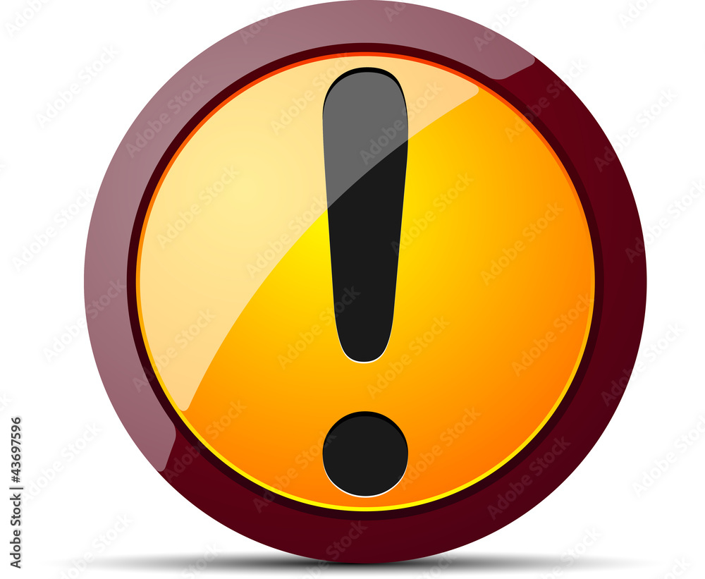 Exclamation danger sign