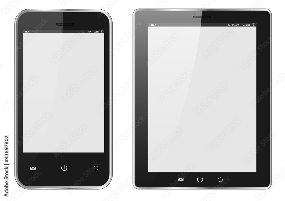 Realistic Digital tablet PC and Mobile phone Realistic Digital tablet PC and Mobile phone