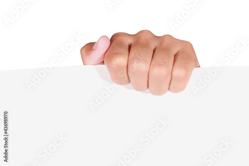 one hand hold edge paper