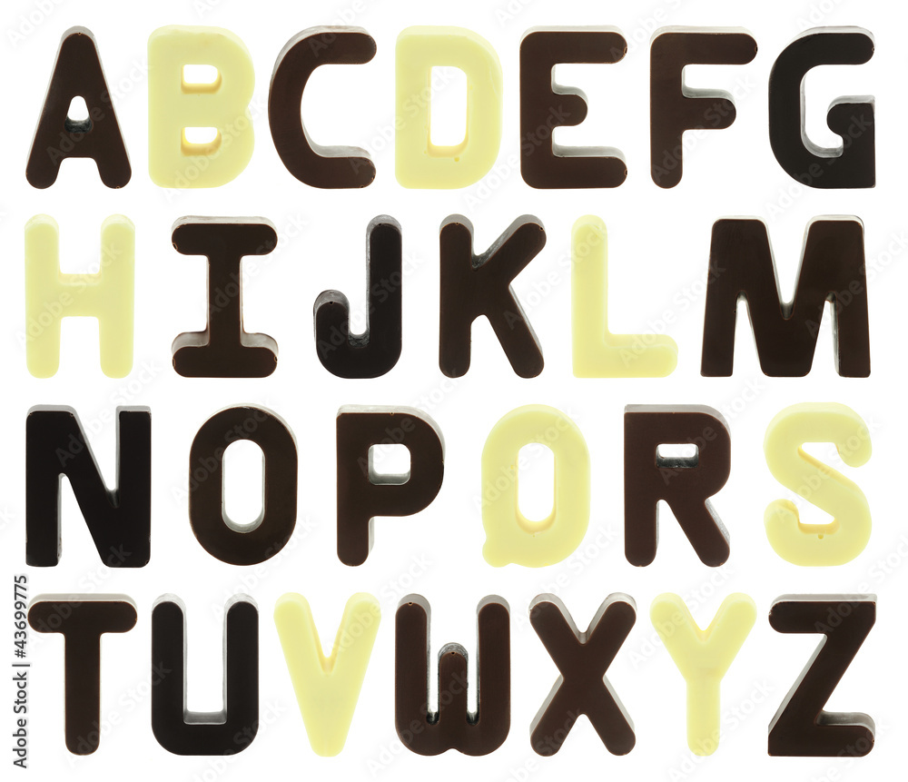 Chocolate alphabet Chocolate alphabet