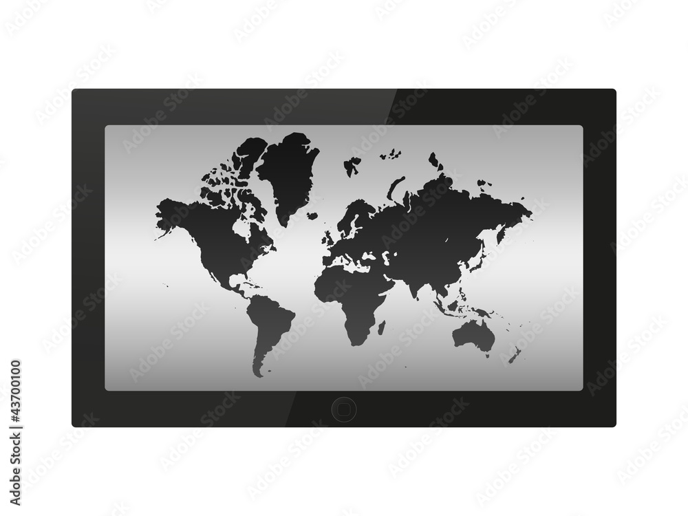 Tablet pc on white background. Tablet pc on white background.