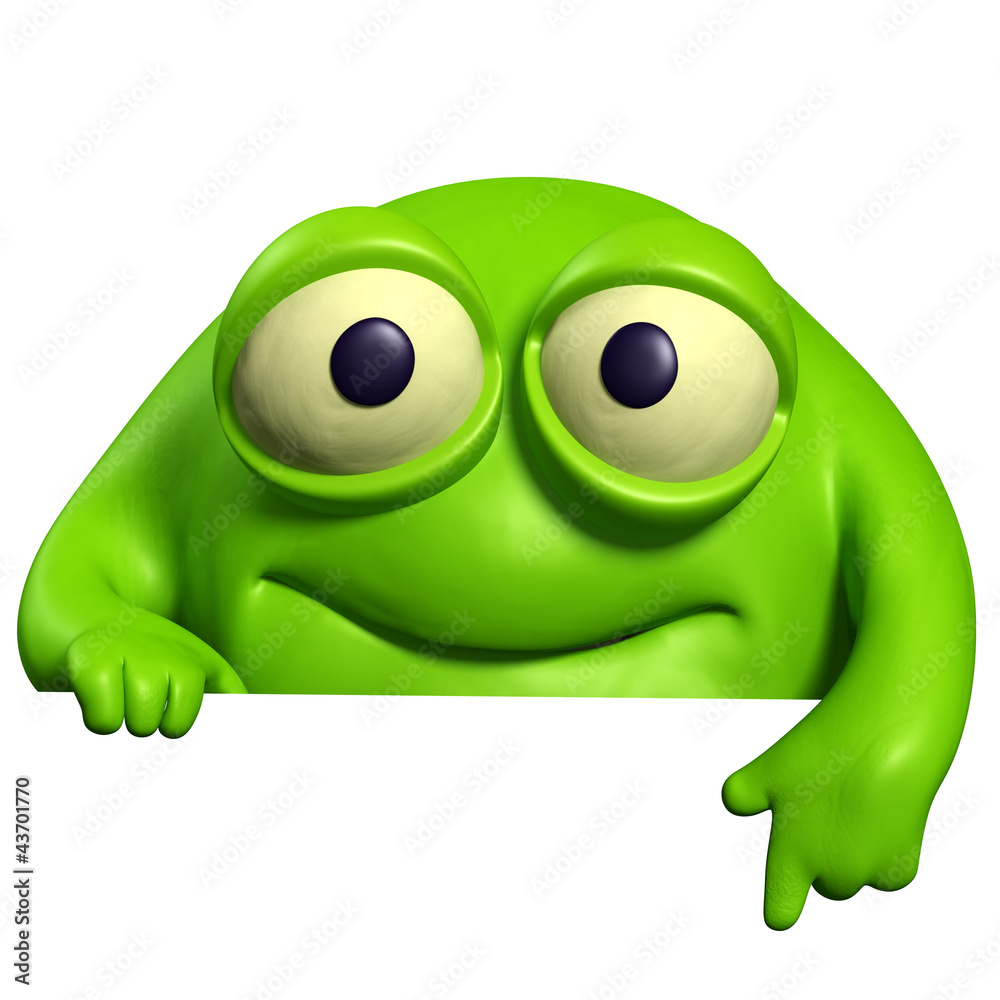 Fototapeta premium green cute beast