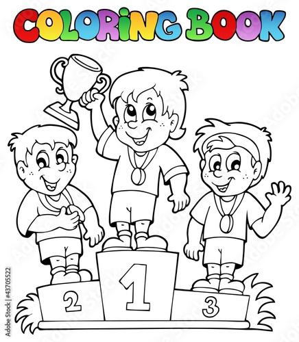 Coloring book winners podium