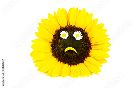Sonnenblume mit Smiley photo