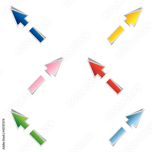Arrows colored paper
