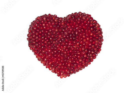 Heart from grains of a pomegranate