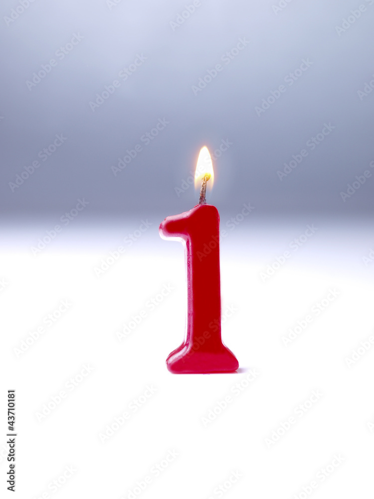 Birthday-anniversary candle Nr. 1 Birthday-anniversary candle Nr. 1