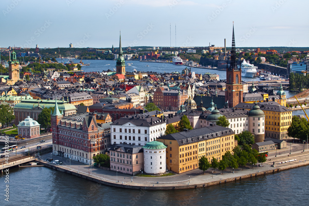 Classic view of Stockholm, Sweden