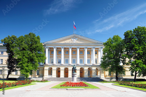 Beautiful architecture Smolny Palace St. Petersburg.