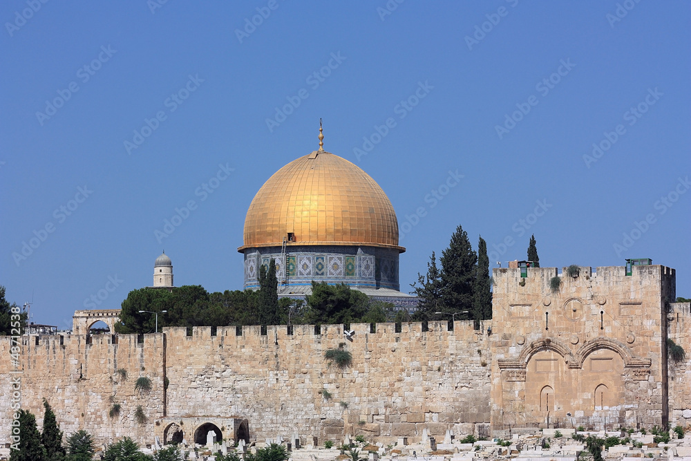 View of the Dome of the Rock in Jerusalem