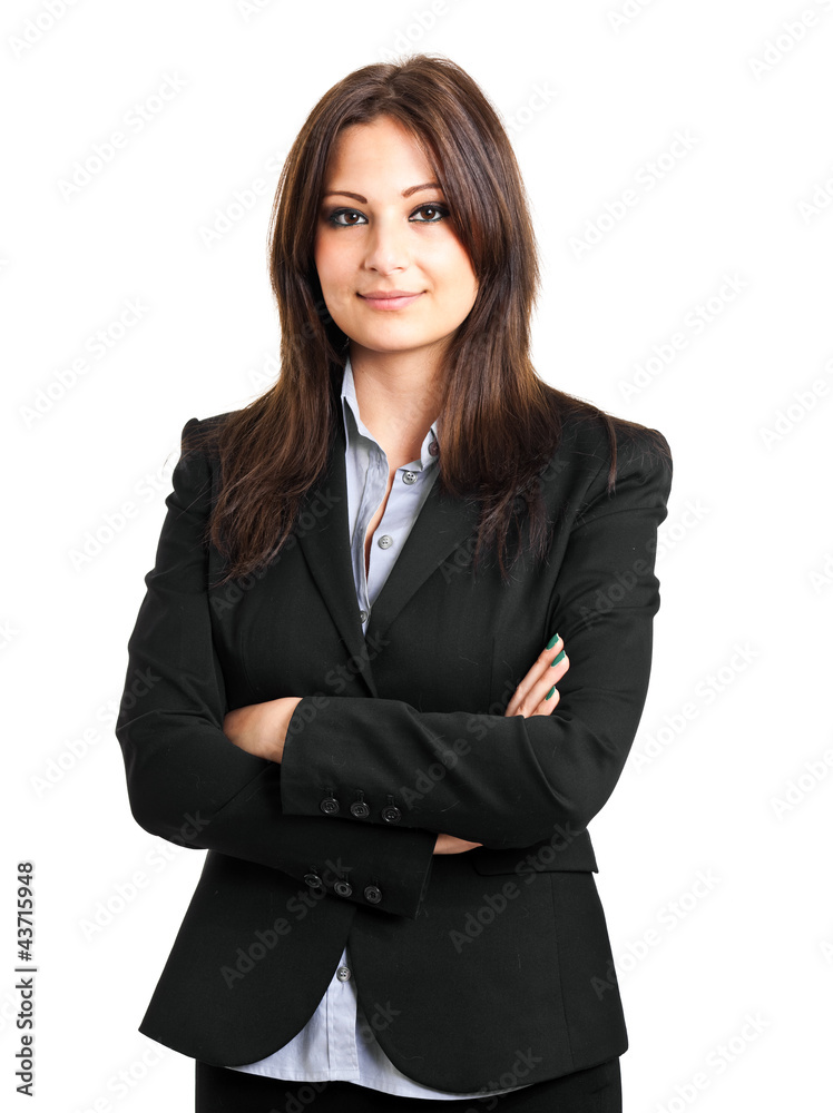 Young businesswoman isolated on white Young businesswoman isolated on white
