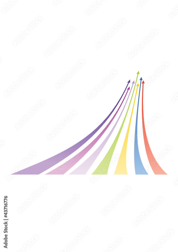 Multicolored arrows. Vector illustration