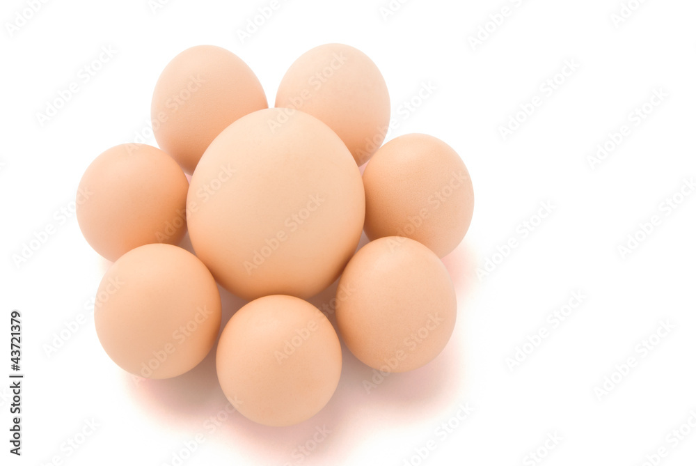 big and small eggs shaped line a flower with clipping path big and small eggs shaped line a flower with clipping path