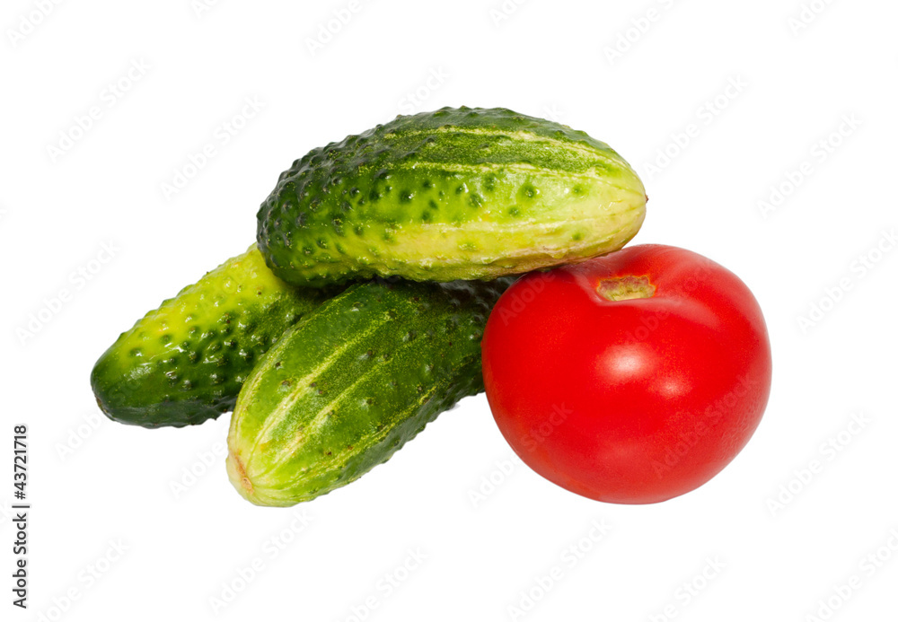 Cucumbers and tomato Cucumbers and tomato