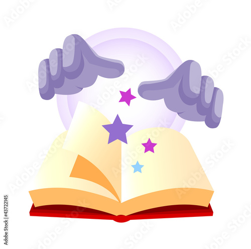 vector icon book and hands