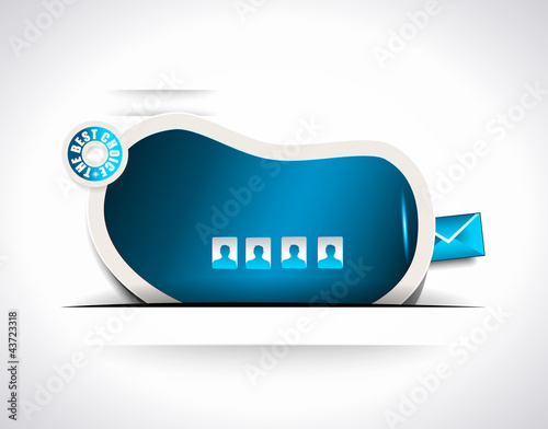 Modern web templave with paper style background photo