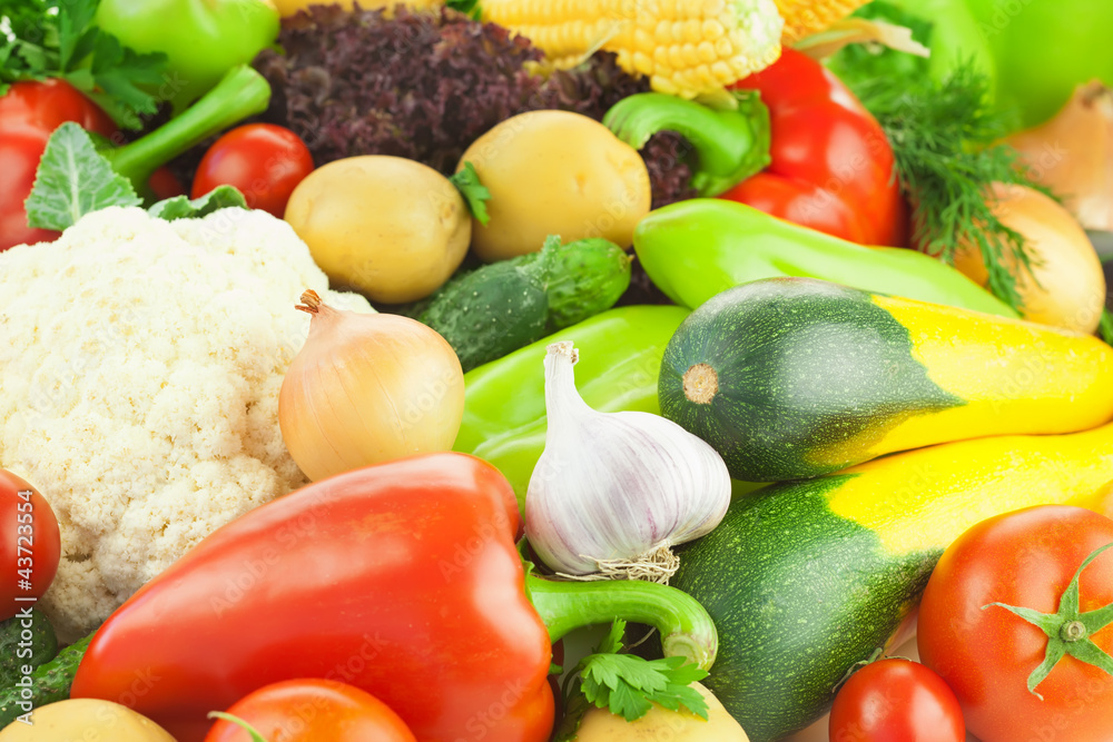Organic Fresh Healthy Vegetables / Food Background Organic Fresh Healthy Vegetables / Food Background