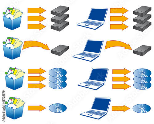 Data storage icons