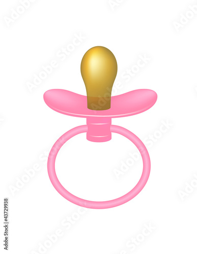 Pink baby dummy