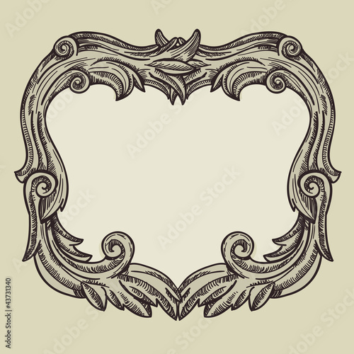 vintage frame with copy space for text