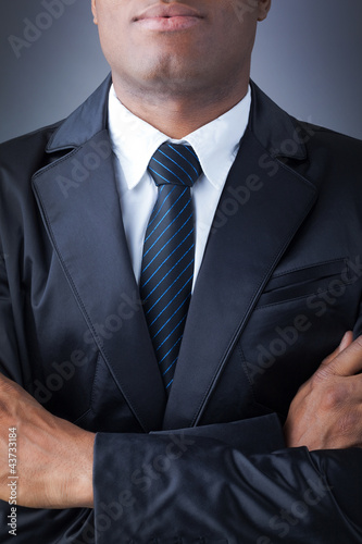 African American closeup businessman suit