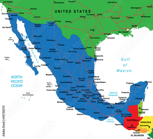 Mexico map photo