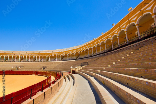 seats of bullfight arena, Sevilla, Spain
