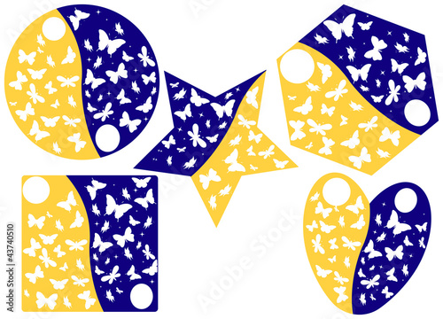 butterflies in shapes