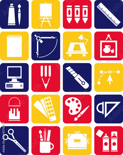 Icons of graphic and plastic arts