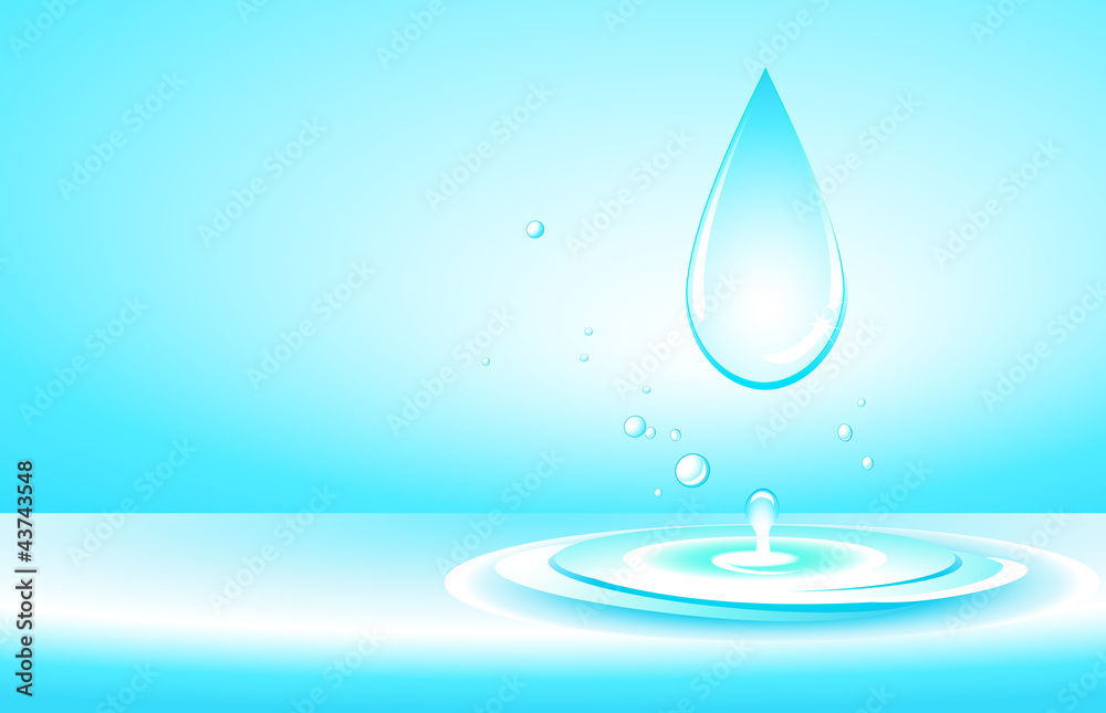 background with pure water drop and splash background with pure water drop and splash