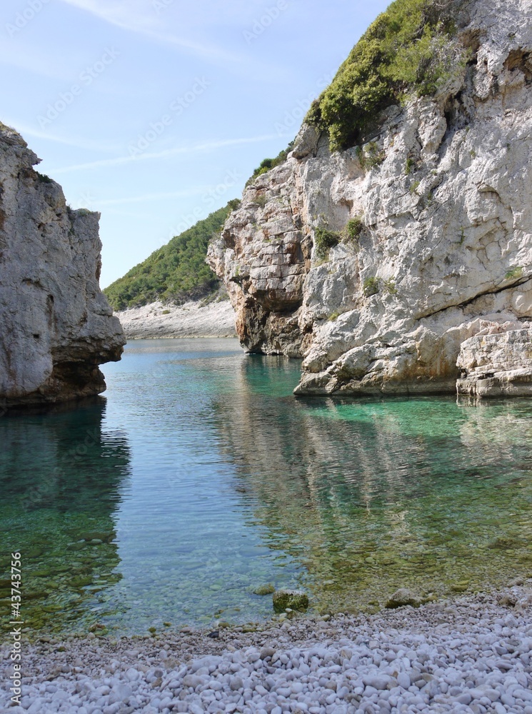 Stiniva bay of the island Vis in Croatia