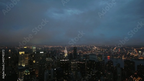 Wallpaper Mural New York City Manhattan Time lapse cloudy day to night Torontodigital.ca