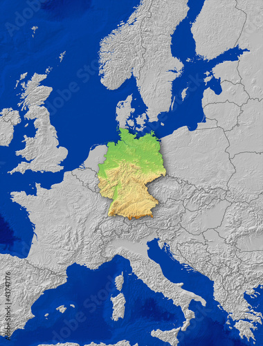 Relief map of Germany photo