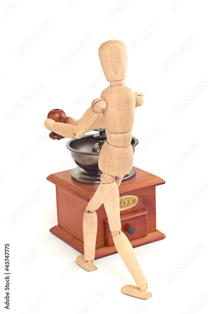 Coffee-grinder and beans