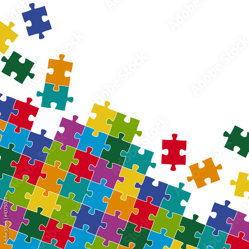 Puzzleteile Hintergrund farbig