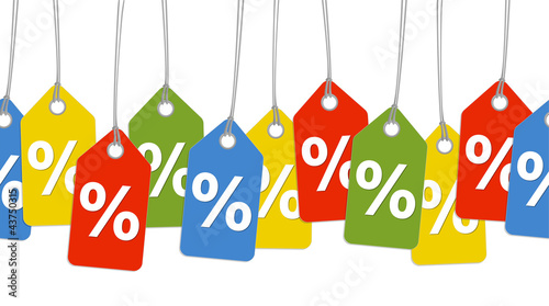 bunte Anhänger mit % Zeichen - endlos